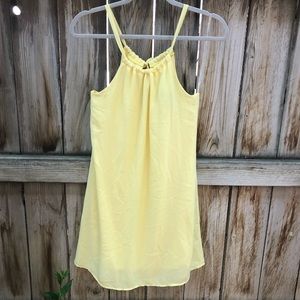Zouk Boutique yellow dress size small tie string